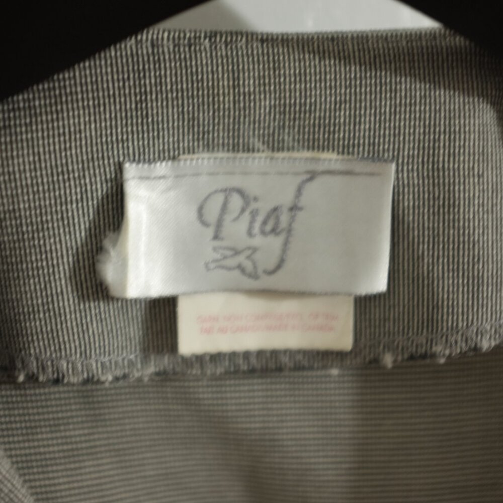 Piaf Grey Vintage Blazer Made in Canada Size S 5/6 - Picture 7 of 8